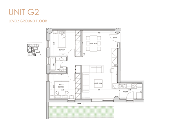 UNIT G2. LEVEL: GROUND FLOOR