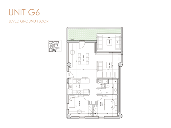 UNIT G6. LEVEL: GROUND FLOOR